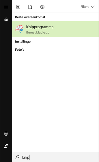 type “Knipprogramma” into the search field