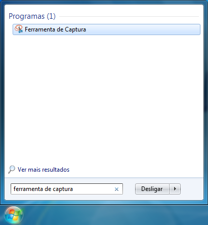 digite “Ferramenta de Captura” no campo de busca